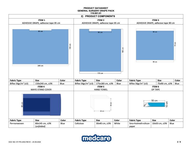 Set procedurale per chirurgia generale - MEDCARE - ALMAMED