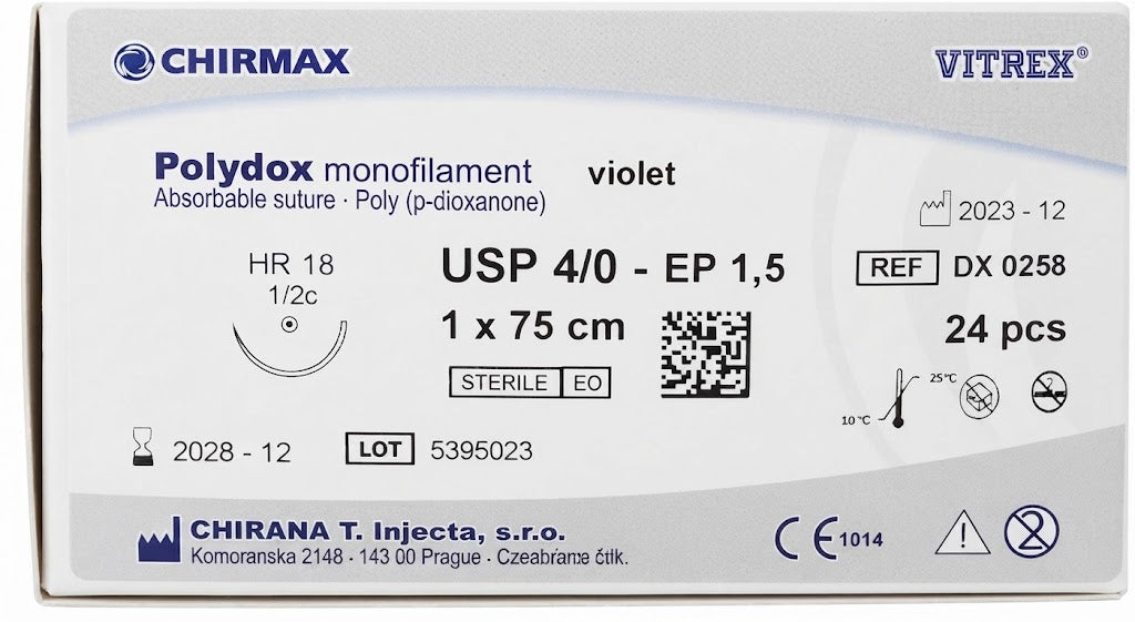 Suture chirurgiche assorbibili Polydox REF/DX 0258- VITREX - ALMAMED