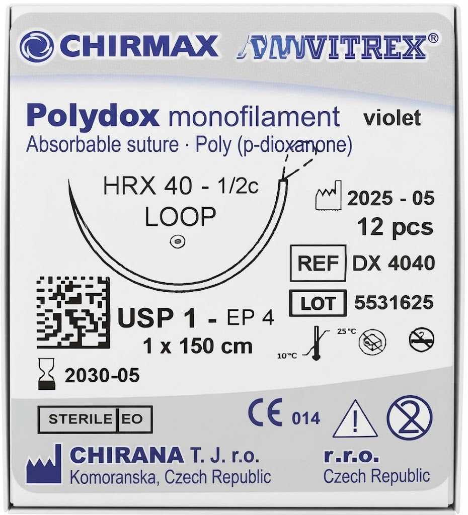 Suture chirurgiche assorbibili Polydox REF/DX 4040- VITREX - ALMAMED