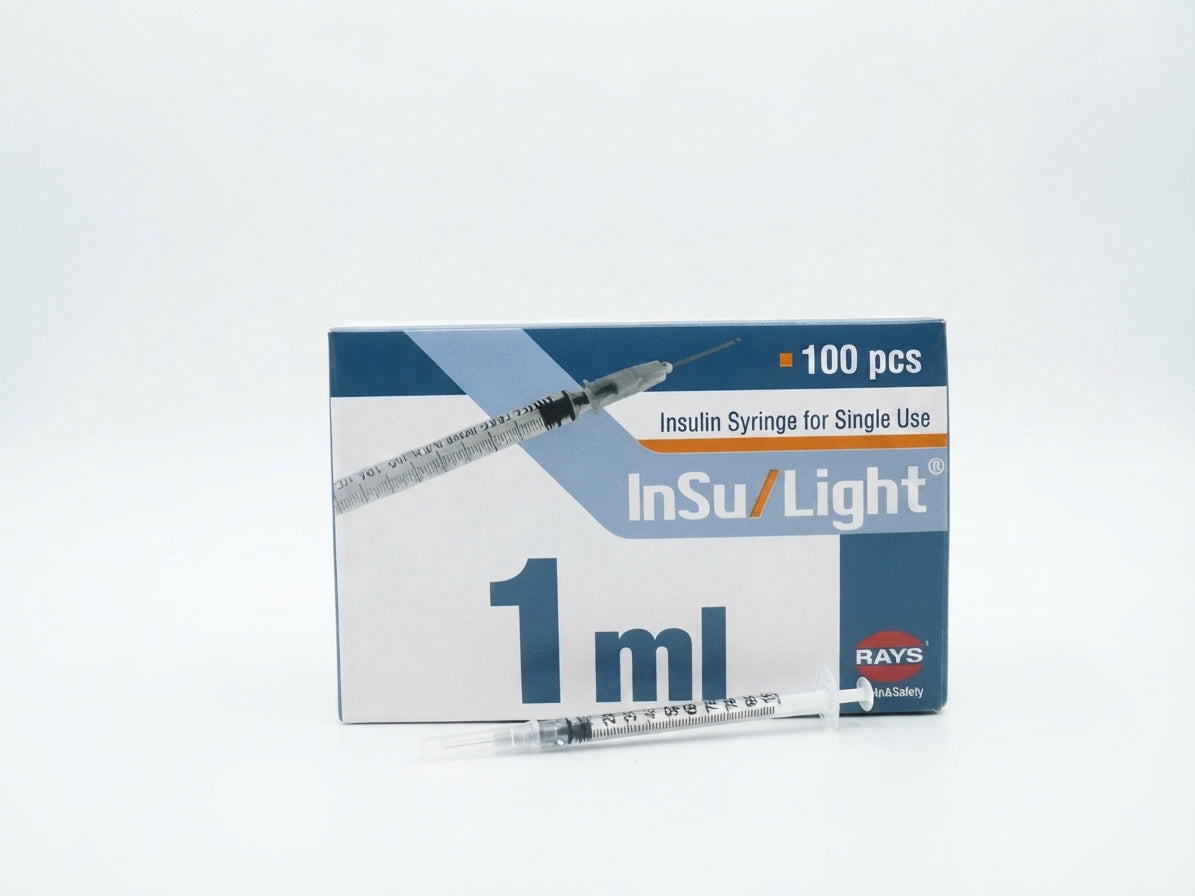 Siringa da insulina con ago assemblato 1ml - RAYS - ALMAMED