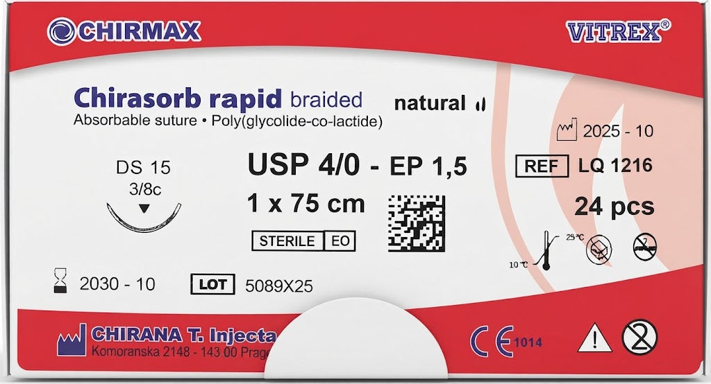 Suture chirurgiche assorbibili Chirasorb Rapid REF/LQ 1216- VITREX - ALMAMED