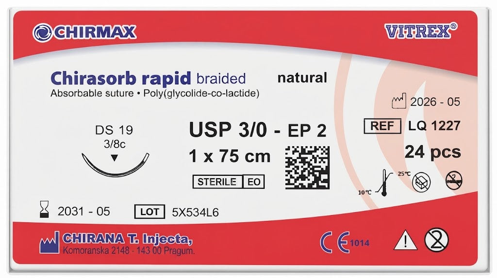 Suture chirurgiche assorbibili Chirasorb Rapid REF/LQ 1227- VITREX - ALMAMED
