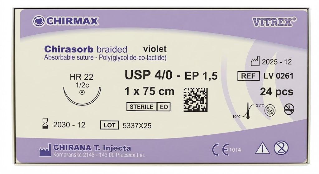 Suture chirurgiche assorbibili Chirasorb REF/LV 0261- VITREX - ALMAMED