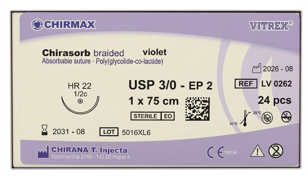 Suture chirurgiche assorbibili Chirasorb REF/LV 0262- VITREX - ALMAMED