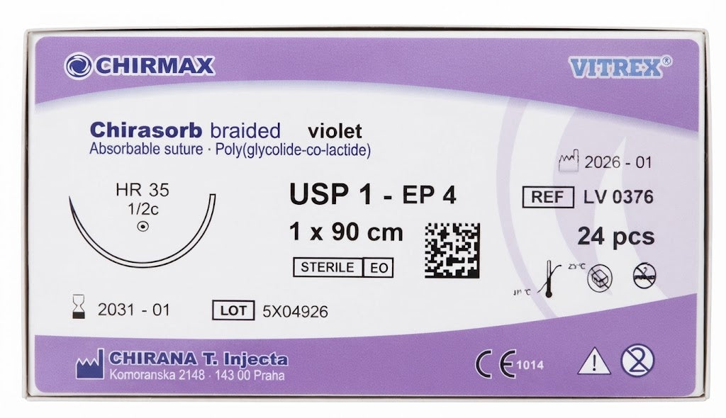 Suture chirurgiche assorbibili Chirasorb REF/LV 0376- VITREX - ALMAMED