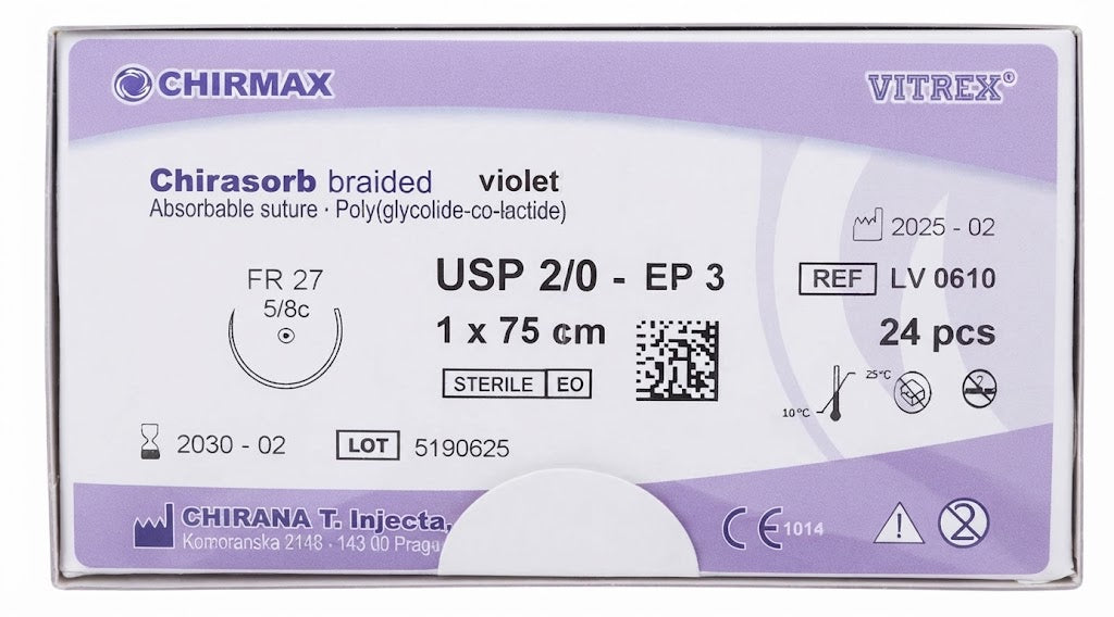 Suture chirurgiche assorbibili Chirasorb REF/LV 0610- VITREX - ALMAMED