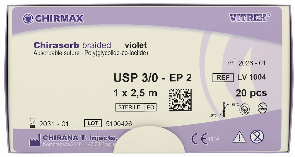 Suture chirurgiche assorbibili Chirasorb REF/LV 1004- VITREX - ALMAMED