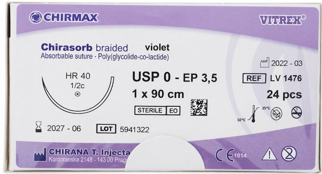 Suture chirurgiche assorbibili Chirasorb REF/LV 1476- VITREX - ALMAMED