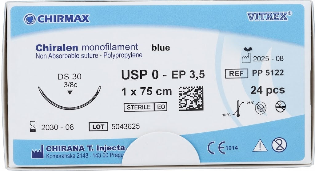 Suture chirurgiche non assorbibili Chiralen REF/PP 5122- VITREX - ALMAMED