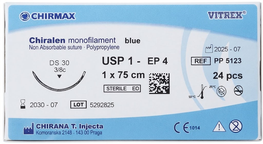 Suture chirurgiche non assorbibili Chiralen REF/PP 5123- VITREX - ALMAMED