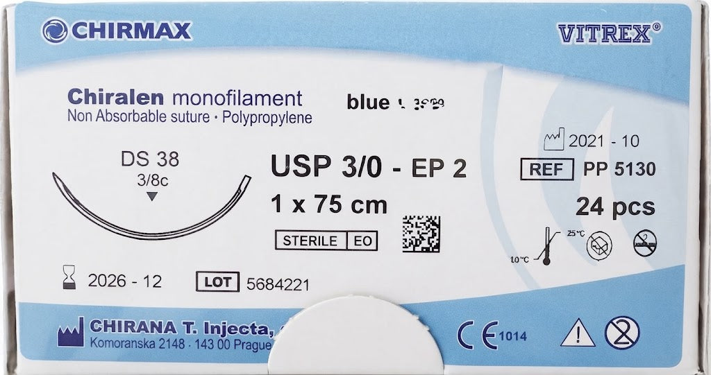 Suture chirurgiche non assorbibili Chiralen REF/PP 5130- VITREX - ALMAMED