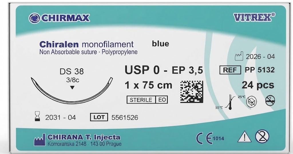 Suture chirurgiche non assorbibili Chiralen REF/PP 5132- VITREX - ALMAMED
