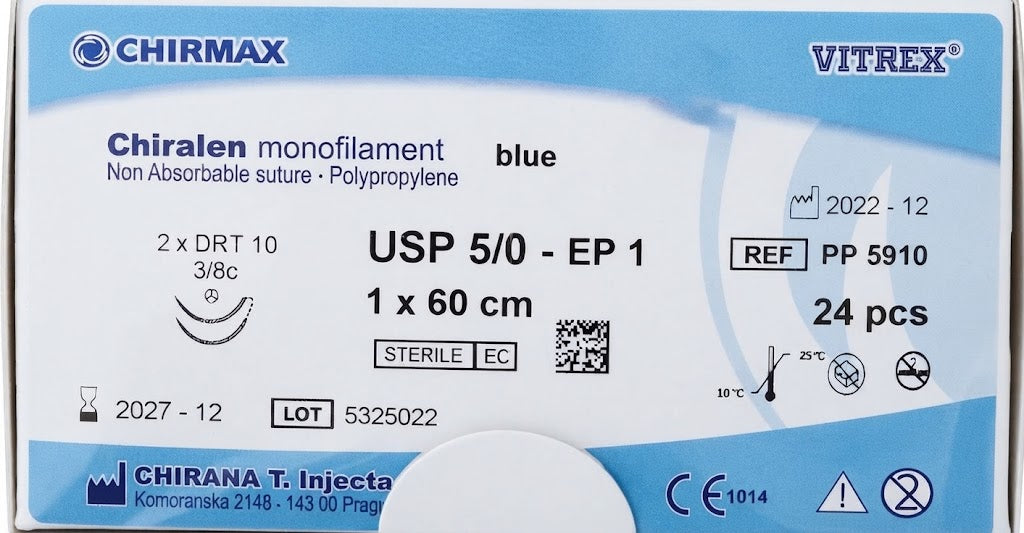 Suture chirurgiche non assorbibili Chiralen REF/PP 5910- VITREX - ALMAMED