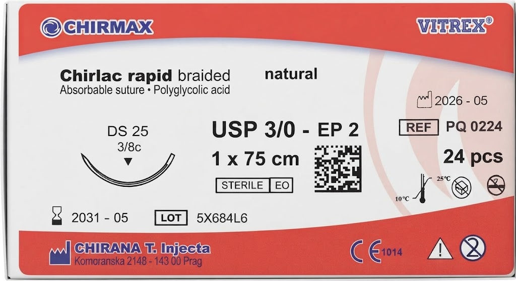 Suture chirurgiche assorbibili Chirlac Rapid REF/PQ 0224- VITREX - ALMAMED