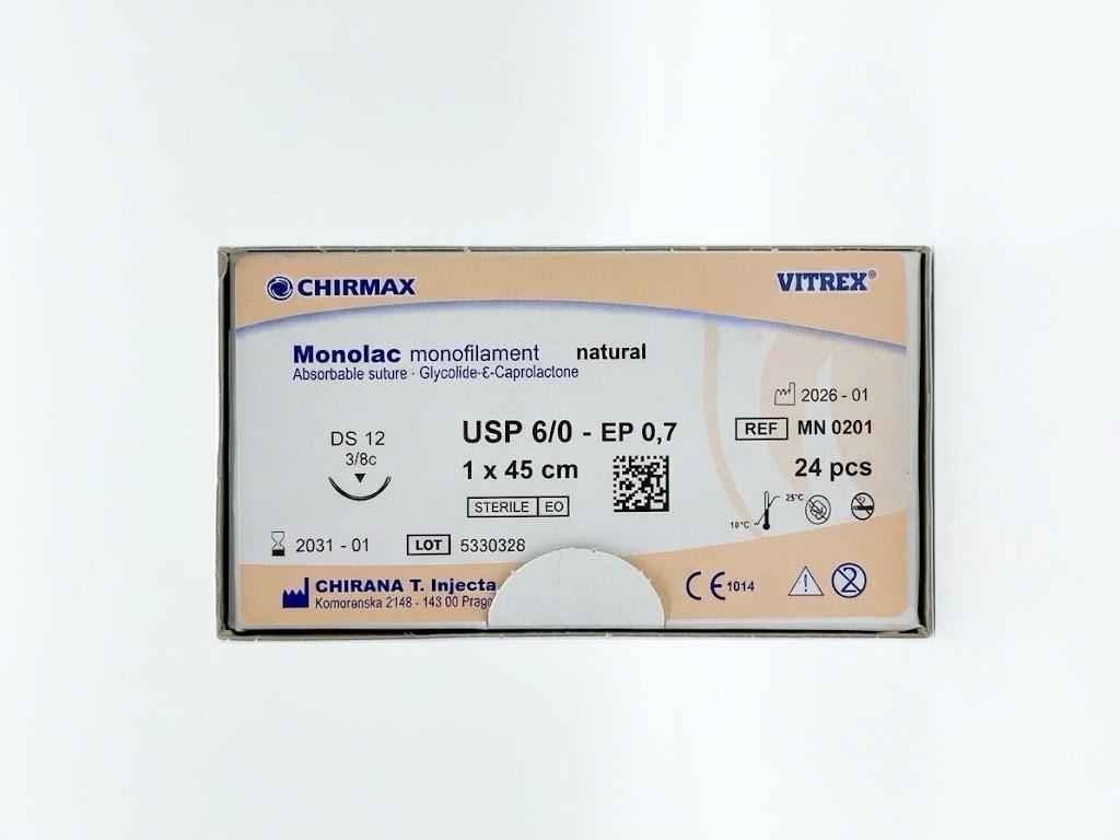 Suture chirurgiche assorbibili Monolac REF/MN 0201- VITREX - ALMAMED