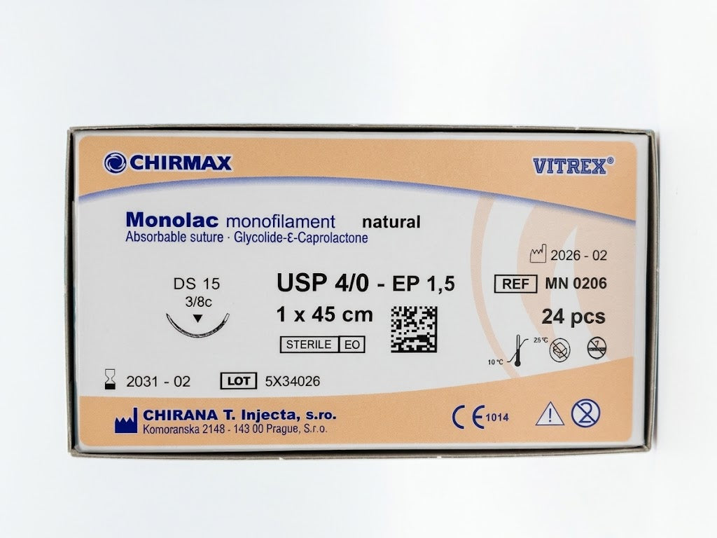Suture chirurgiche assorbibili Monolac REF/MN 0206- VITREX - ALMAMED