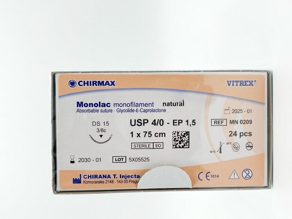 Suture chirurgiche assorbibili Monolac REF/MN 0209- VITREX - ALMAMED