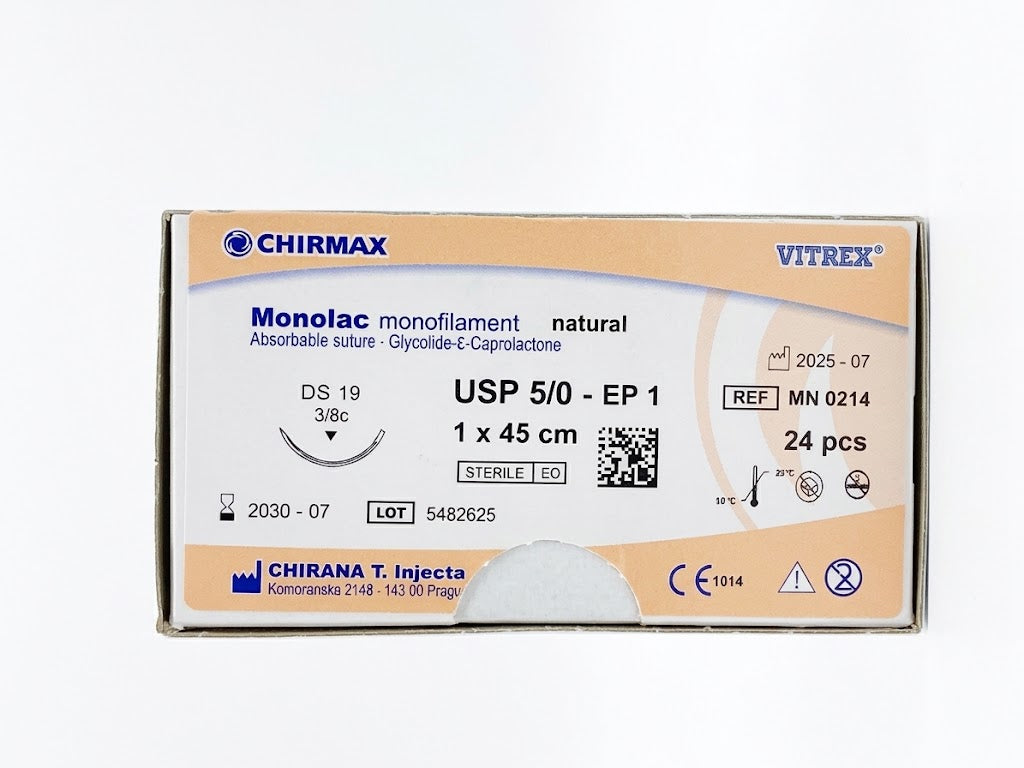 Suture chirurgiche assorbibili Monolac REF/MN 0214- VITREX - ALMAMED