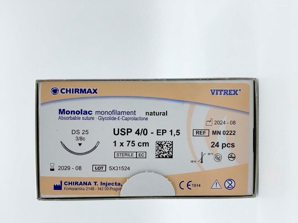 Suture chirurgiche assorbibili Monolac REF/MN 0222- VITREX - ALMAMED