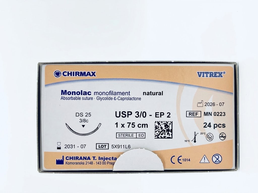 Suture chirurgiche assorbibili Monolac REF/MN 0223- VITREX - ALMAMED