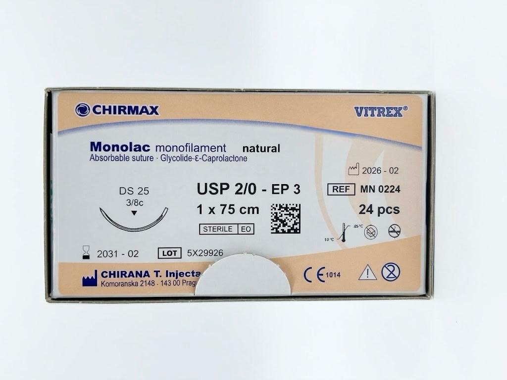 Suture chirurgiche assorbibili Monolac REF/MN 0224- VITREX - ALMAMED