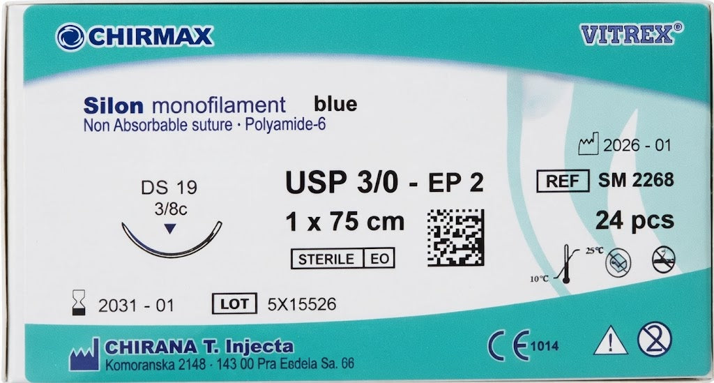 Suture chirurgiche non assorbibili Silon REF/SM 2268- VITREX - ALMAMED