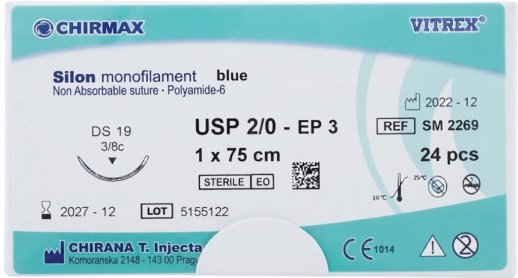 Suture chirurgiche non assorbibili Silon REF/SM 2269- VITREX - ALMAMED