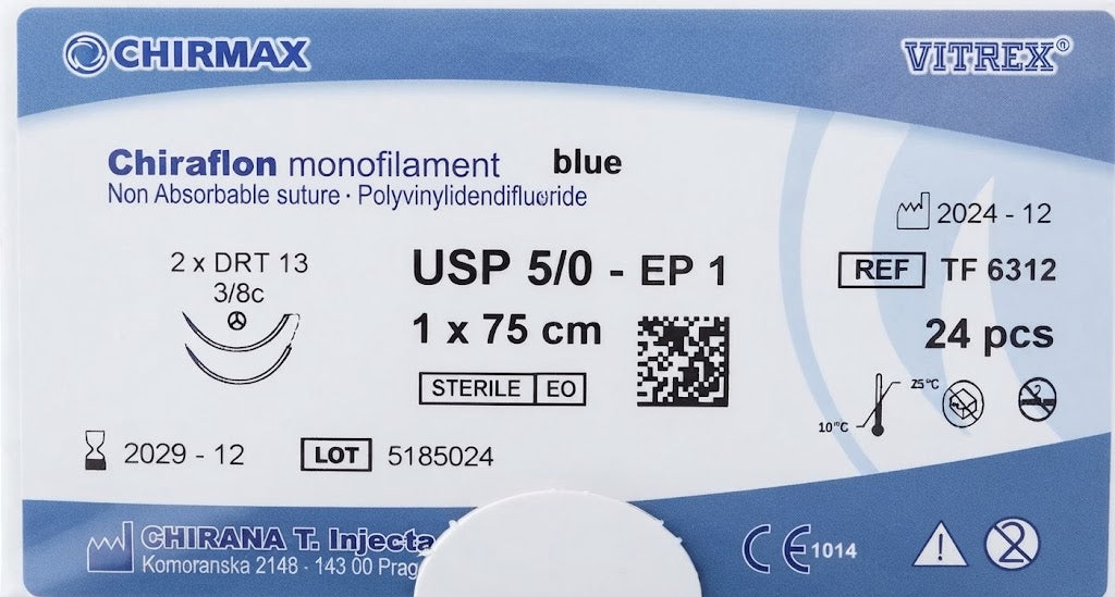 Suture chirurgiche non assorbibili Chiraflon REF/TF 6312- VITREX - ALMAMED